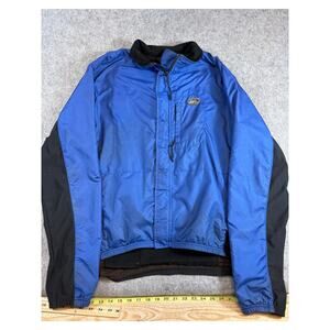 VINTAGE REI Mens Windbreaker Jacket Blue Black Gore-Tex Full Zip Outdoor Large